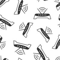 ícone do roteador wi-fi em estilo simples. ilustração vetorial de banda larga em fundo branco isolado. conceito de negócio de padrão sem emenda de conexão com a internet. vetor