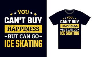 vetor de modelo de design de camiseta de patinação no gelo