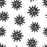 ícone de bactérias da doença em estilo simples. ilustração vetorial de alergia em fundo branco isolado. conceito de negócio de padrão sem emenda de vírus covid micróbio. vetor
