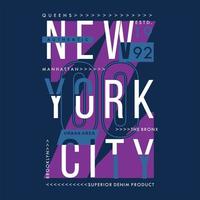 impressão vetorial de camiseta gráfica da cidade de nova york vetor