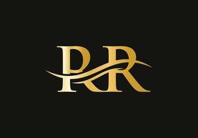 logotipo vinculado à letra rr para identidade de negócios e empresas. modelo de vetor de logotipo de letra inicial rr
