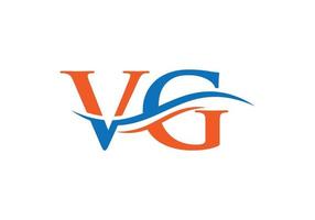 carta vg criativa com conceito de luxo. design moderno de logotipo vg para negócios e identidade da empresa vetor