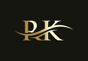 logotipo da letra rk. modelo de vetor de design de logotipo comercial de carta inicial rk