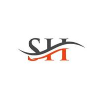 design moderno de logotipo sh para negócios e identidade da empresa. carta sh criativa com conceito de luxo vetor