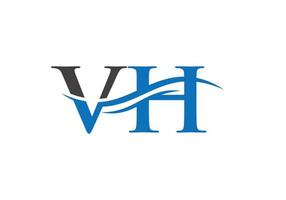 design moderno de logotipo vh para negócios e identidade da empresa. carta vh criativa com conceito de luxo vetor