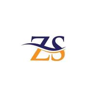 zs logotipo vinculado para negócios e identidade da empresa. vetor criativo do logotipo da letra zs