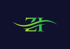 design inicial do logotipo da letra vinculada zi. vetor de design de logotipo de letra zi moderna com tendência moderna