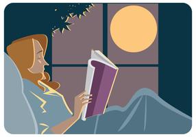 Vetor de hora de dormir e leitura