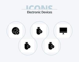 design de ícone do pacote de ícones de glifo de dispositivos 5. dispositivos. adicionar. hardware. hardware. disco vetor