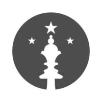 design de logotipo de ícone de xadrez vetor