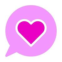massageie o vetor de ilustração dos namorados rosa sólido e o ícone do logotipo ícone do ano novo perfeito.