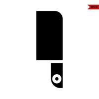 ilustração do ícone de glifo de faca vetor