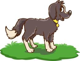 uma ilustração de uma ilustração do estilo dos desenhos animados dog.vector de ovelha dos desenhos animados de animal de fazenda - cão. isolado no fundo branco. vetor