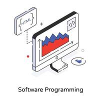 programação de software na moda vetor