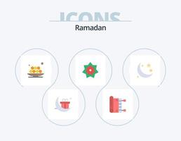 design de ícones do pacote de ícones planos do Ramadã 5. mês. islamismo. Ramadã. piedosos. refeição vetor