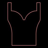 néon espartilho tronco mulher roupas lingerie cor vermelha ilustração vetorial imagem estilo simples vetor