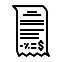 ilustração em vetor ícone de linha de desconto de dinheiro