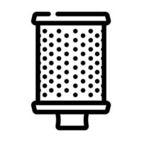 ilustração em vetor de ícone de linha de parte de máquina de limpeza de ar de filtro