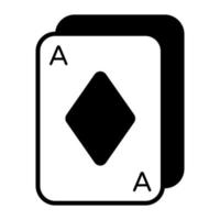 vetor de cartas de pôquer em estilo editável Premium ícone