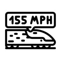 ilustração em vetor ícone da linha de velocidade do trem