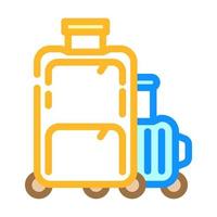 ilustração em vetor ícone de cor de bagagem de viajante de mala
