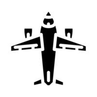 ilustração em vetor ícone glifo de transporte de avião