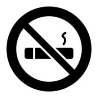 ícone de sinal de não fumar, cigarro com vetor de sinal proibido