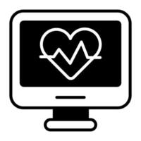 um ícone de monitor de saúde em estilo moderno, monitor de pulso vetor