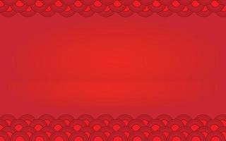 fundo quadro auspicioso chinês com espaço para design pro vector. círculo vermelho de fundo vetor