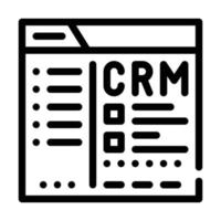 ilustração em vetor ícone de linha do site crm