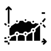 ilustração em vetor ícone glifo de análise de dados estatísticos