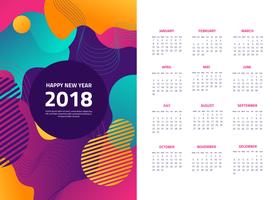 Livre Abstract 2018 Calendar Vector