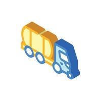 ilustração em vetor ícone isométrico de caminhão de transporte líquido