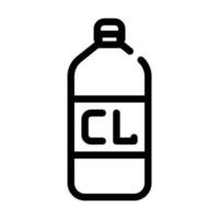ilustração isolada do vetor de ícone de linha de garrafa de cloro