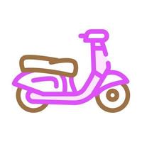 ilustração em vetor ícone de cor de veículo scooter