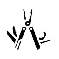 ilustração em vetor ícone de glifo de ferramenta de alpinista multiferramenta
