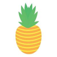vetor de desenhos animados de ícone de ananás. fruta tropical