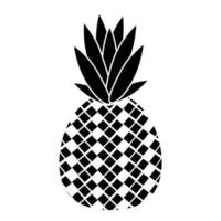 vetor de desenhos animados do ícone de frutas tropicais. comida de abacaxi
