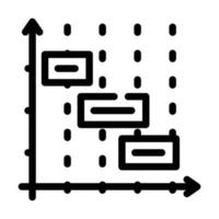 ilustração em vetor de ícone de linha erp de intervalos de tempo