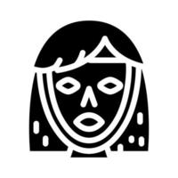 ilustração em vetor ícone de glifo cosmético de máscara facial