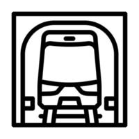 ilustração em vetor ícone da linha de transporte subterrâneo do metrô
