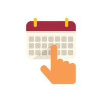 verifique o vetor plano do ícone do calendário. cliente de serviço