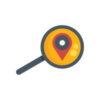 vetor plano de ícone de localização de foco. cliente digital