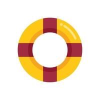 vetor plano de ícone de anel inflável de piscina