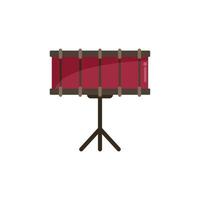 ficar tambor ícone plana vector. kit de música vetor