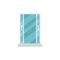 vetor plano de ícone de cabine de banho. barraca de vidro