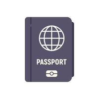 vetor plana do ícone do passaporte. carteira de identidade