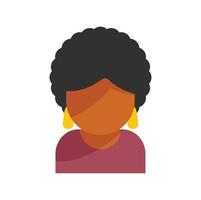 vetor plana de ícone de mulher africana. idade da geração