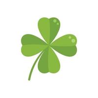 vetor plano de ícone de trevo feliz. sorte irlandesa