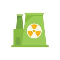 vetor plana de ícone de usina nuclear. poder da natureza